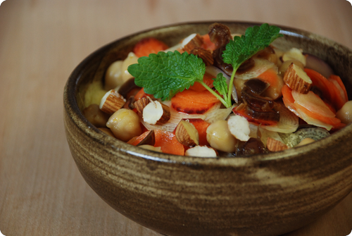 Orientalischer Karottensalat mit Kichererbsen