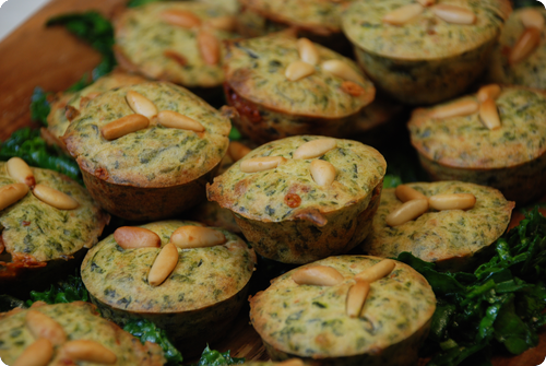 Mini-Muffins mit Spinat und Gorgonzola