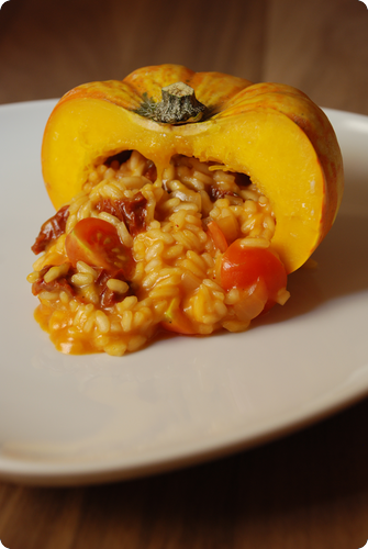 Herbst-Risotto-Teller